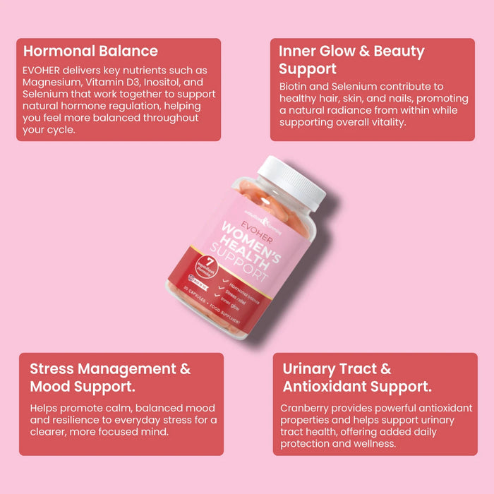 EvoHer Women's Health Supplement – Stress & Hormonal Balance Evolution Slimming