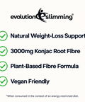 Glucomannan checklist: 3000mg konjac root fibre, plant-based fibre formula, vegan friendly