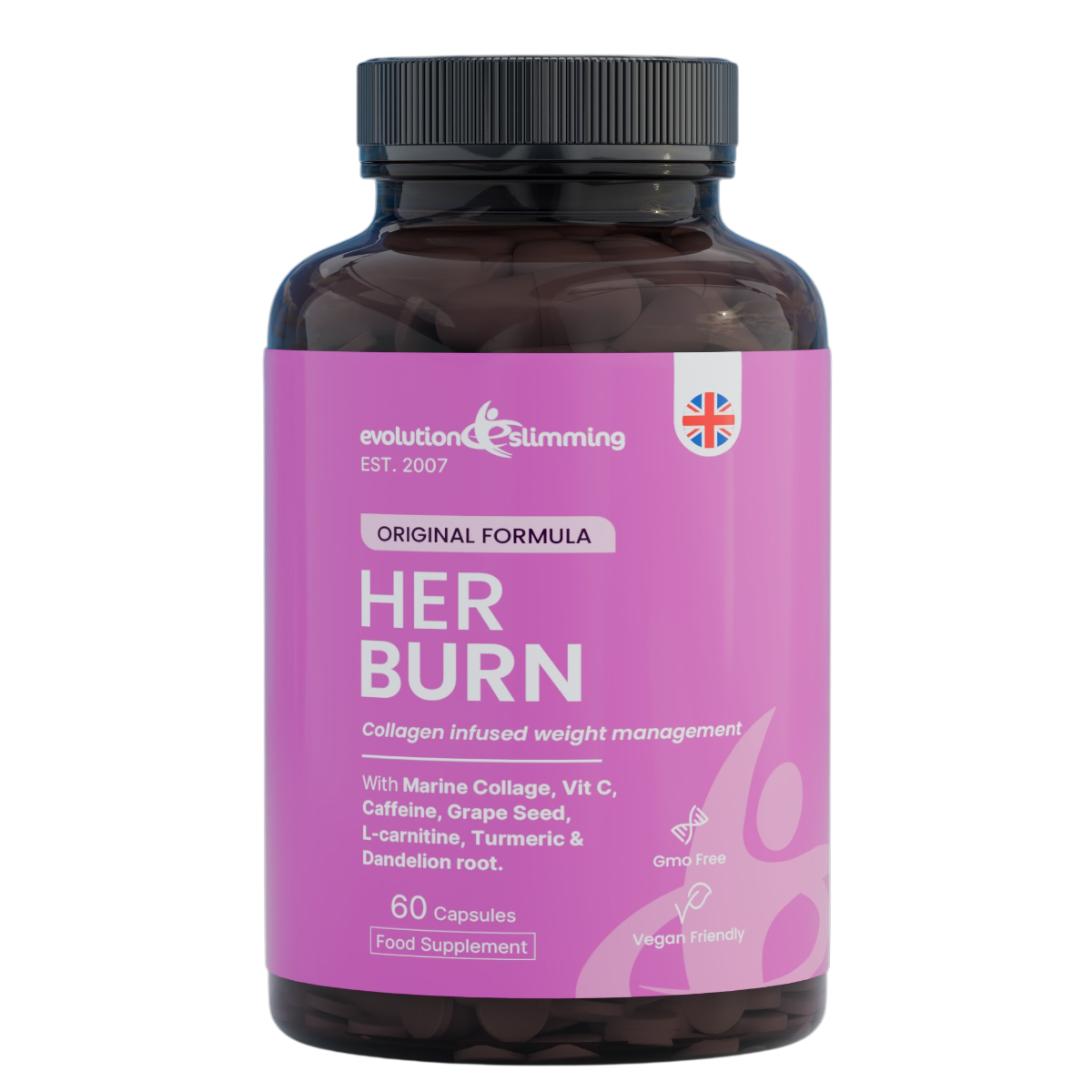 Her Burn - Women’s Metabolism, Energy & Collagen Support supplement packaging