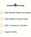 HiProLean checklist: caffeine and green coffee, L-tyrosine and L-carnitine, vegan friendly