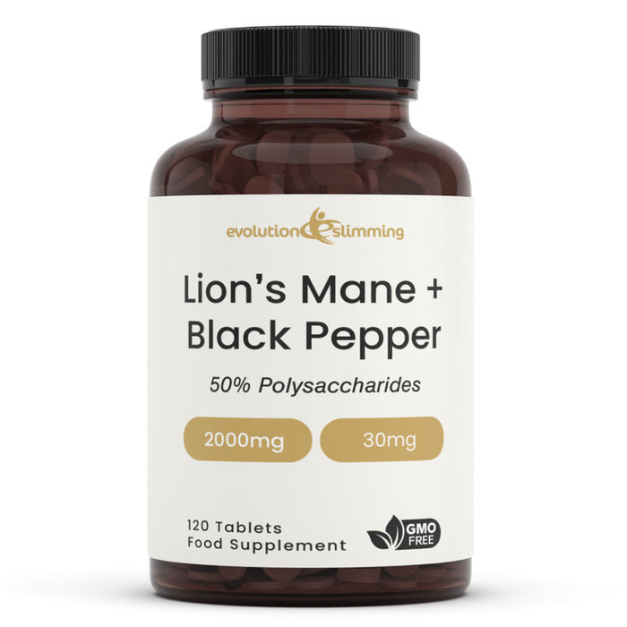 Lions Mane + Black Pepper - 2000mg + 30mg Tablets