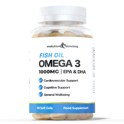 Omega 3 Fish Oil 1000mg Capsules - Rich in EPA & DHA Evolution Slimming
