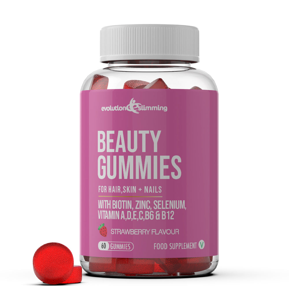 Beauty Gummies for Hair, Skin & Nails with Biotin, Zinc & Selenium - Vegan Friendly