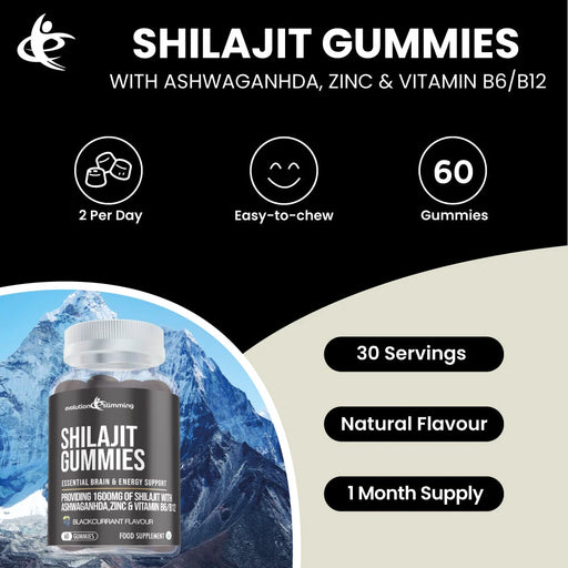 Shilajit Gummies with Ashwagandha - Evolution Slimming