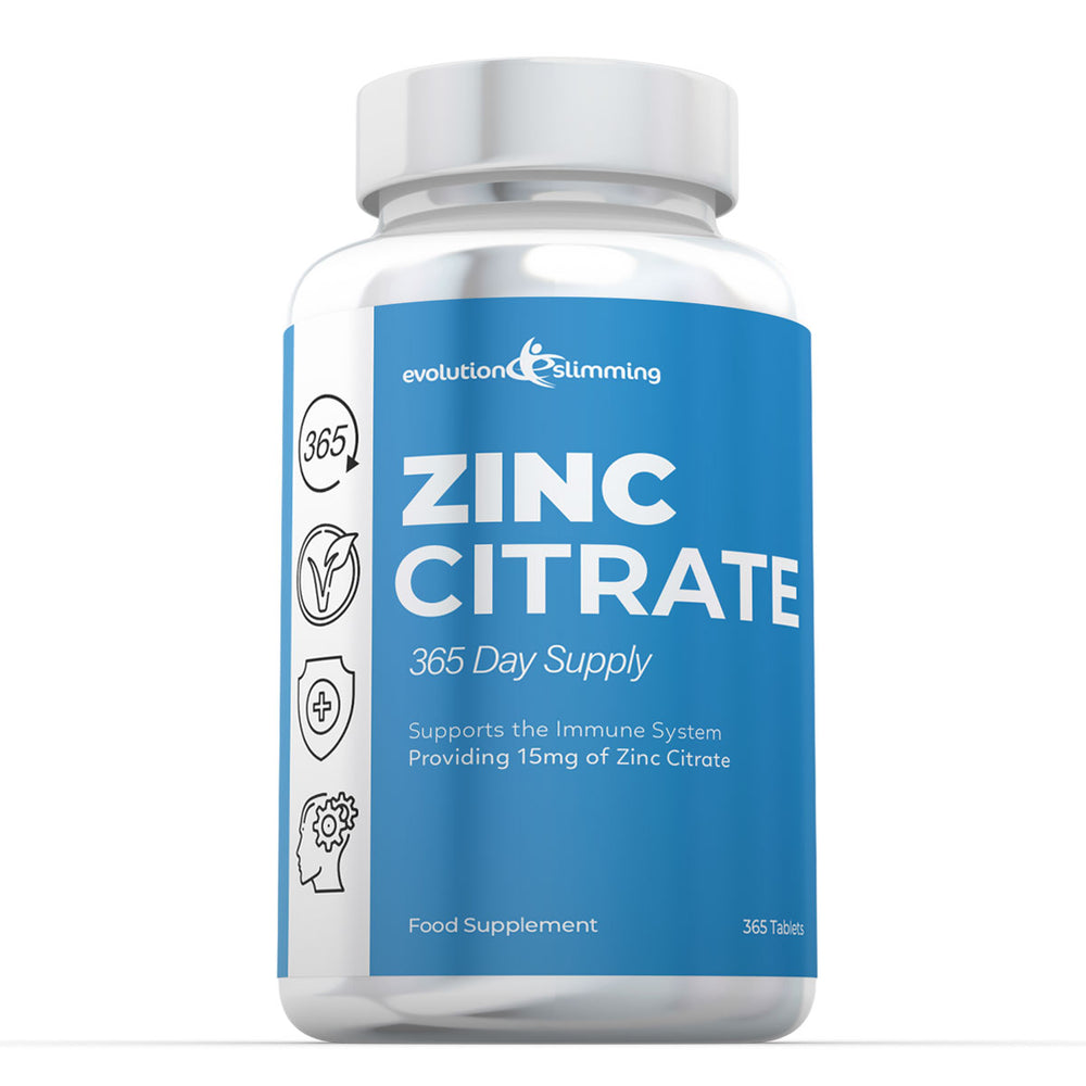 Zinc Citrate - One Year Supply - Providing 15mg of Zinc