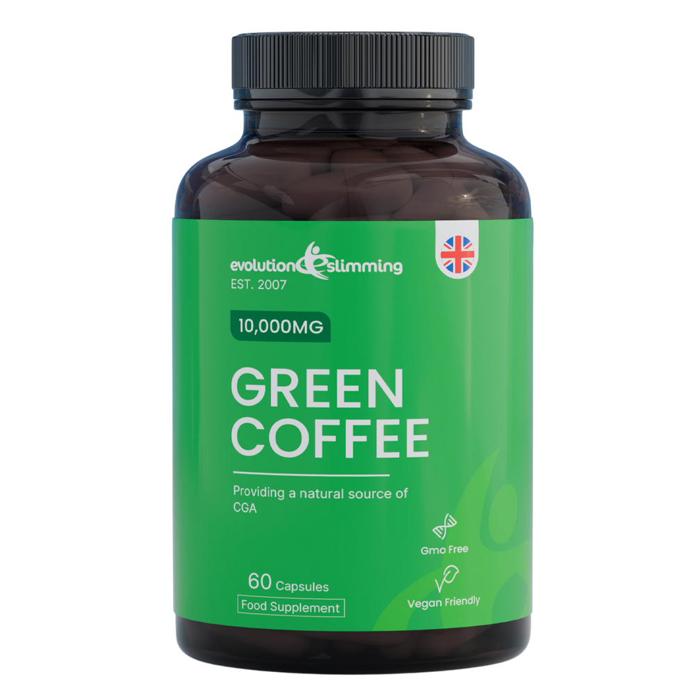 Grains de café vert purs 10 000 mg – Source naturelle de CGA