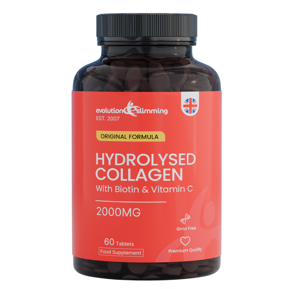 Collagène hydrolysé haute concentration 1 000 mg pour cheveux, peau et ongles + vitamine C