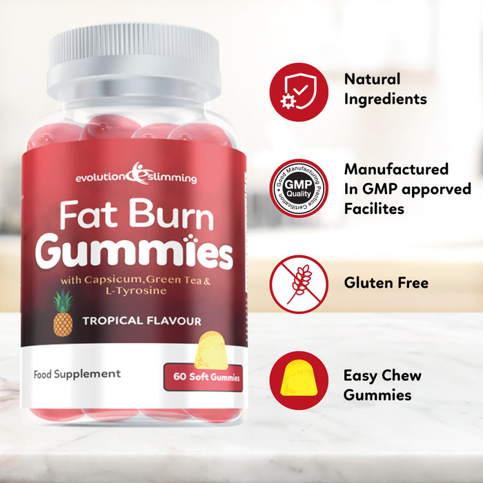 Fat Burn Extreme Gummies with Capsicum, Green Tea & L-Tyrosine